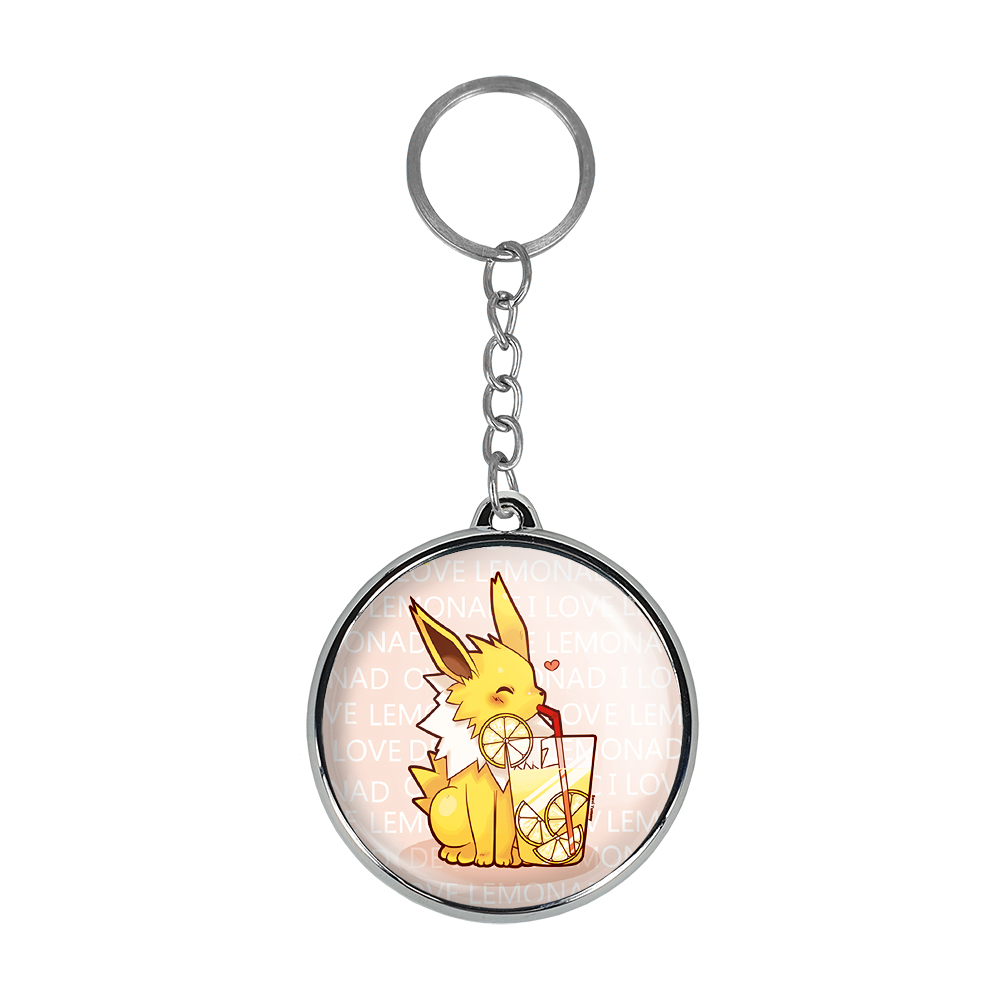 جاکلیدی خندالو طرح تندرز و ایو و پیکاچو انیمه پوکمون مدل دوطرفه کد 1738317387