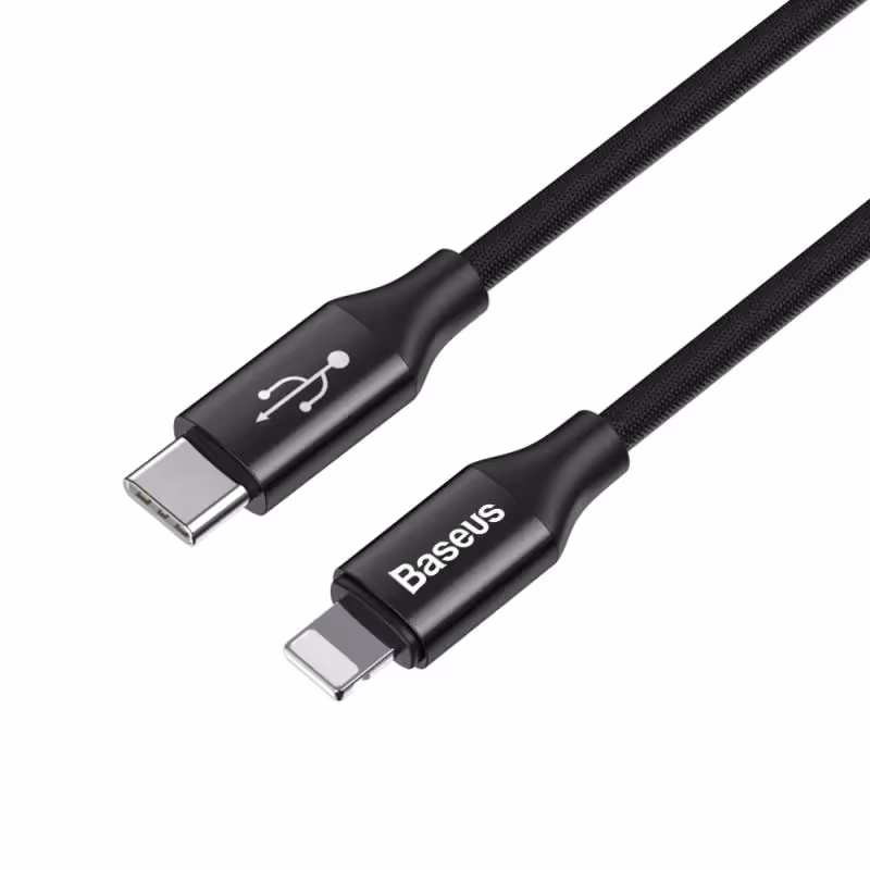 کابل تبدیل USB-C به لایتنینگ باسئوس مدل Yiven طول 1متر