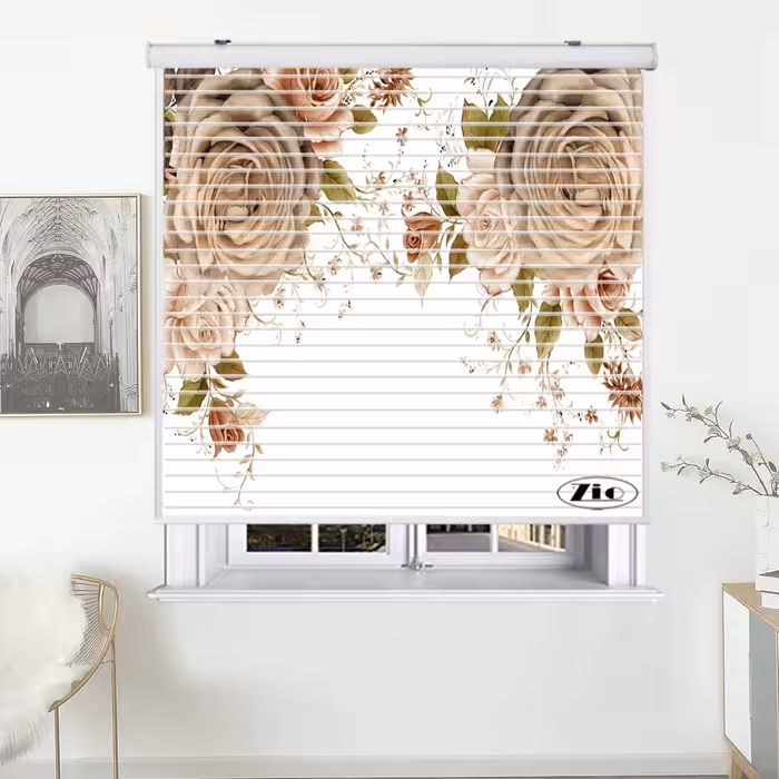 پرده زبرا زیو مدل سیلوئت 3D1415 سایز 150x150 سانتی متر