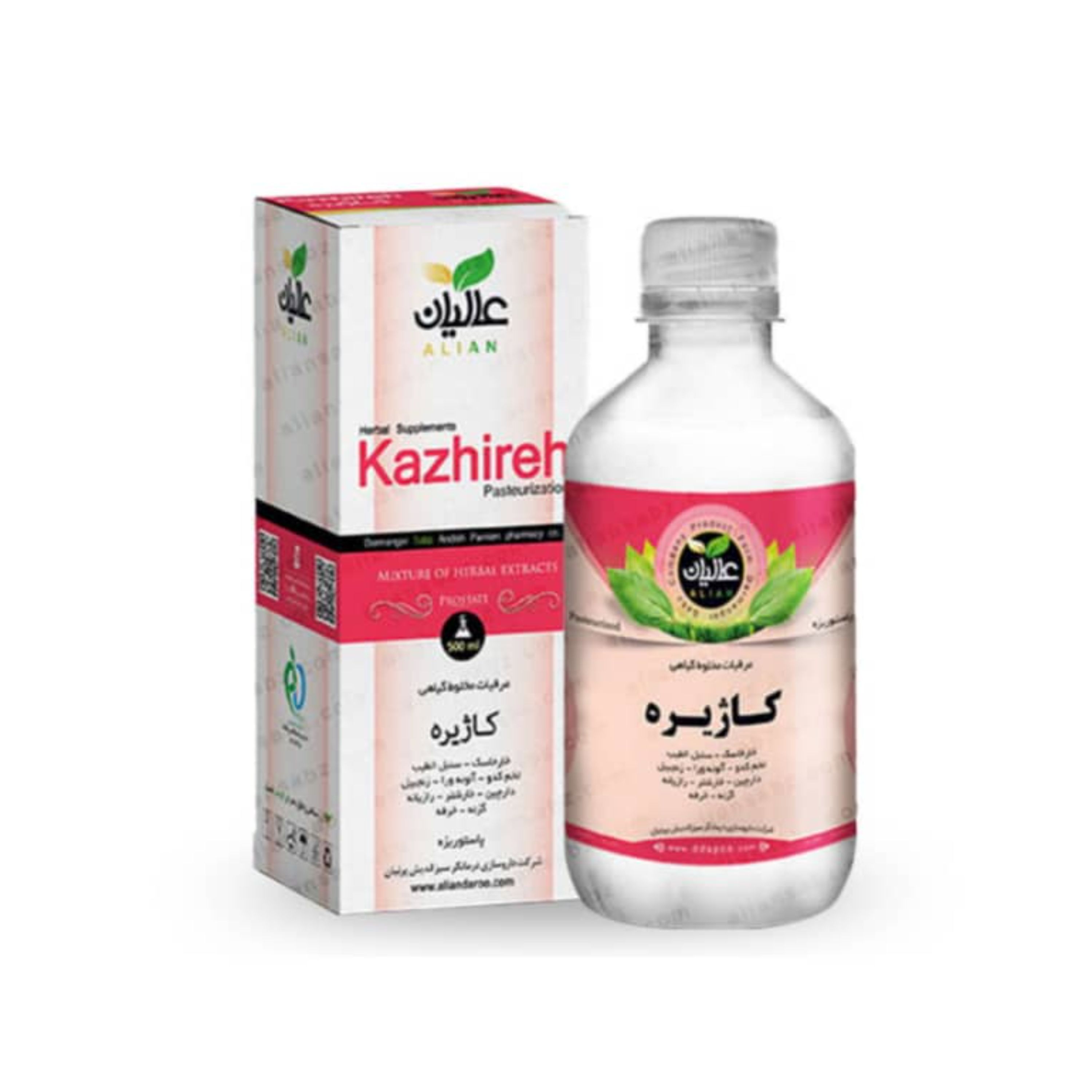 مکمل گیاهی کاژیره (عرق گیاهی) برند عالیان سبز