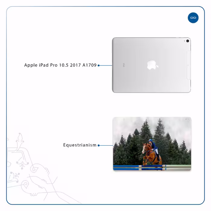 برچسب پوششی ماهوت مدل Equestrianism مناسب برای تبلت اپل iPad Pro 10.5 2017 A1709