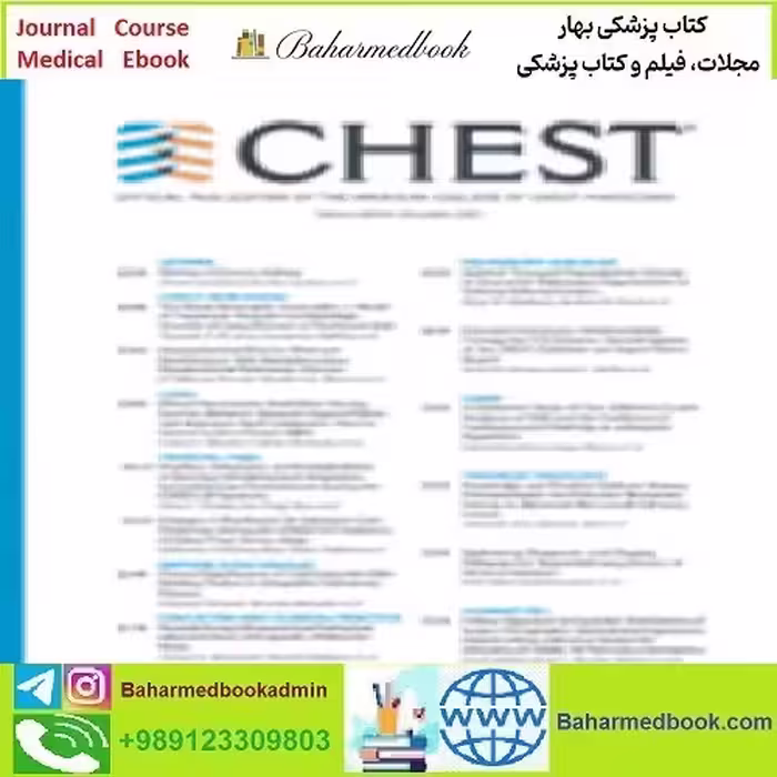 Chest Volume 160 Issue 1 to 6 2021 TRUE PDF price 8€ - کتاب پزشکی بهار