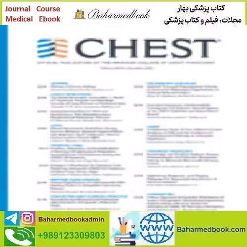 Chest Volume 160 Issue 1 to 6 2021 TRUE PDF price 8€ - کتاب پزشکی بهار