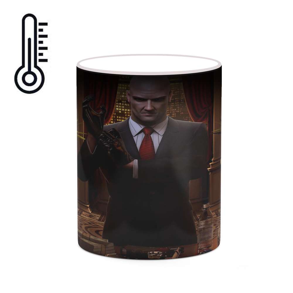 ماگ حرارتی کاکتی طرح بازی Hitman Blood Money مدل mgh20928