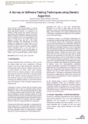 خرید و دانلود نسخه کامل کتاب A Survey on Software Testing Techniques using Genetic Algorithm