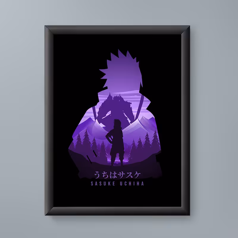 تابلو مدل ساسکه ناروتو 08 sasuke naruto | دنیای قاب