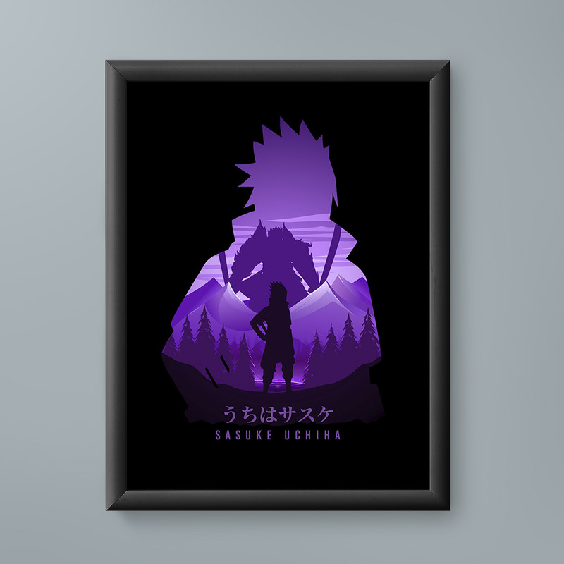 تابلو مدل ساسکه ناروتو 08 sasuke naruto | دنیای قاب