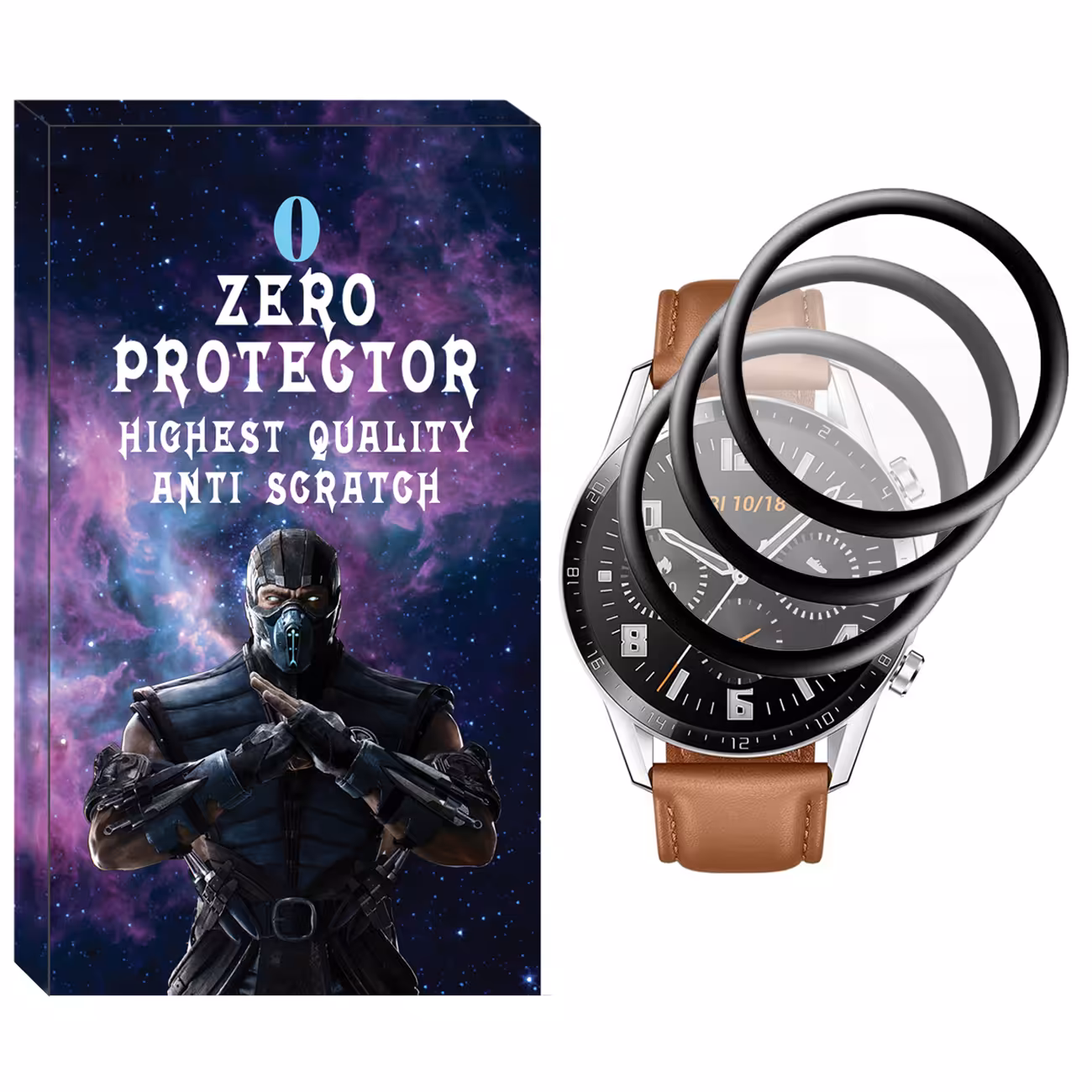 محافظ صفحه نمایش نانو زیرو مدل NZO مناسب برای ساعت هوشمند هوآوی Watch GT 2 46mm بسته سه عددی