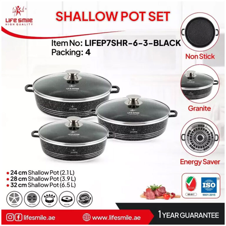 سرویس تابه 6 پارچ لایف اسمایل مدل LIFEP7SHR-6-3