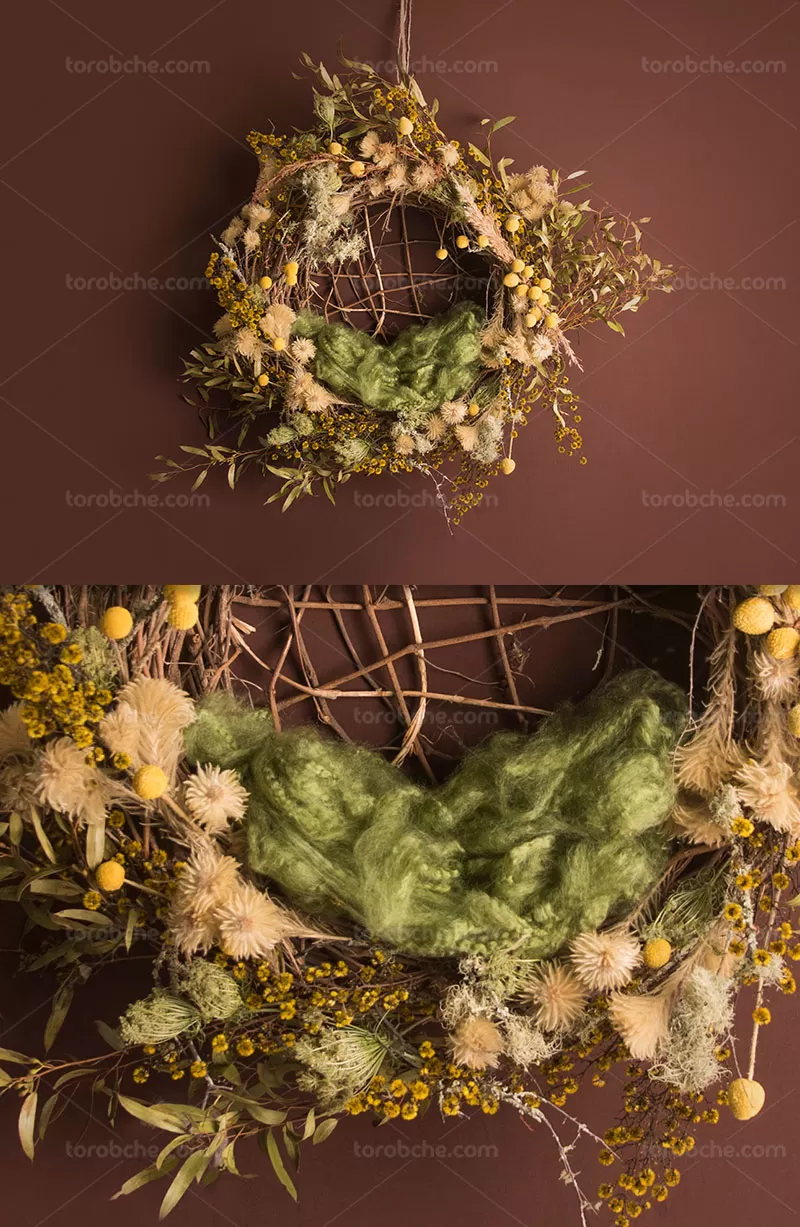 بکگراند عکاسی نوزاد سبد | گرافیک با طعم تربچه