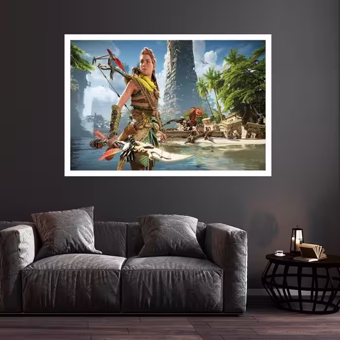 تابلو بکلیت طرح  انیمیشن Horizon Forbidden West مدل قاب شاسی W-s8806 | دنیای قاب