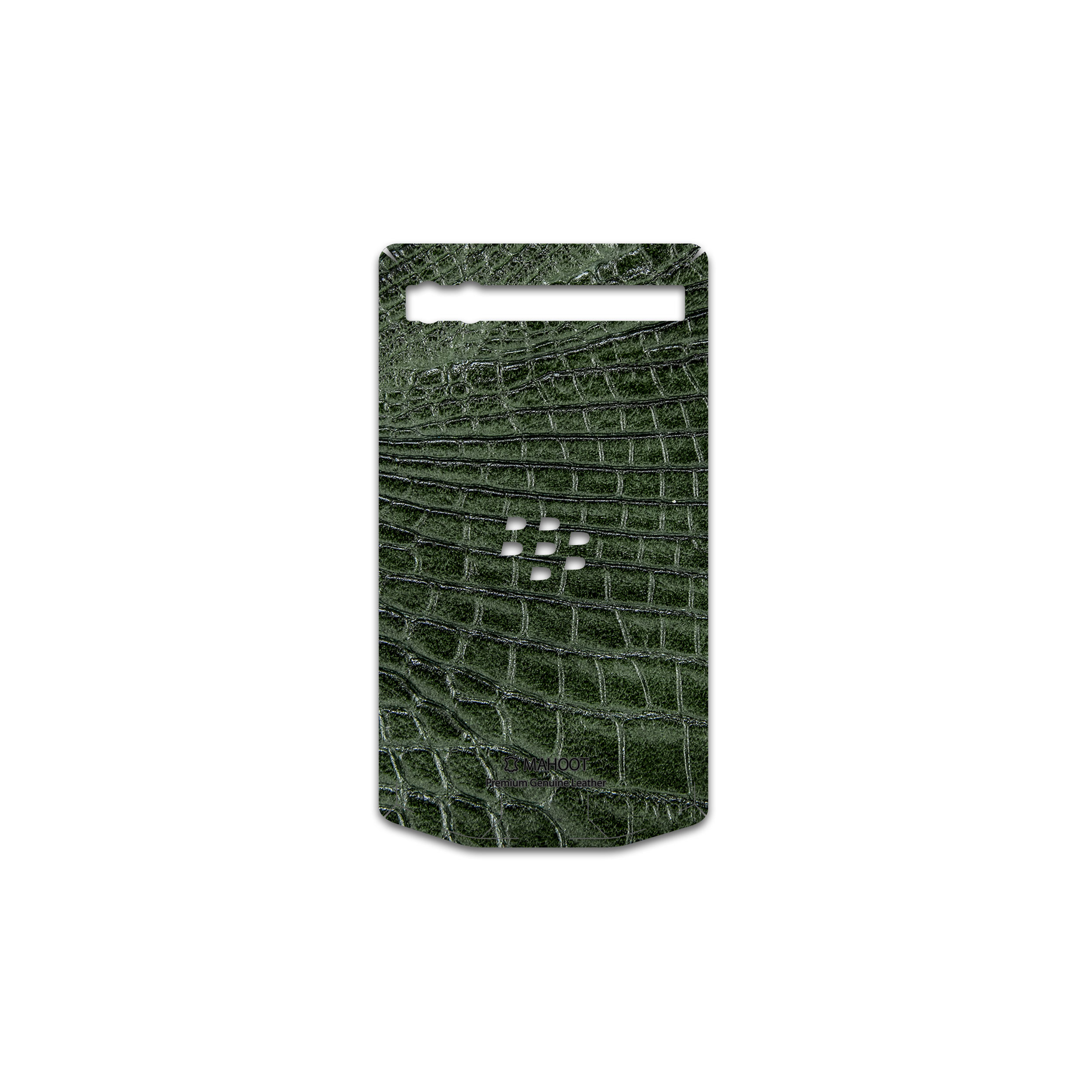 برچسب پوششی ماهوت مدل Green-Crocodile-Leather مناسب برای گوشی موبایل بلک بری Porsche Design P9983