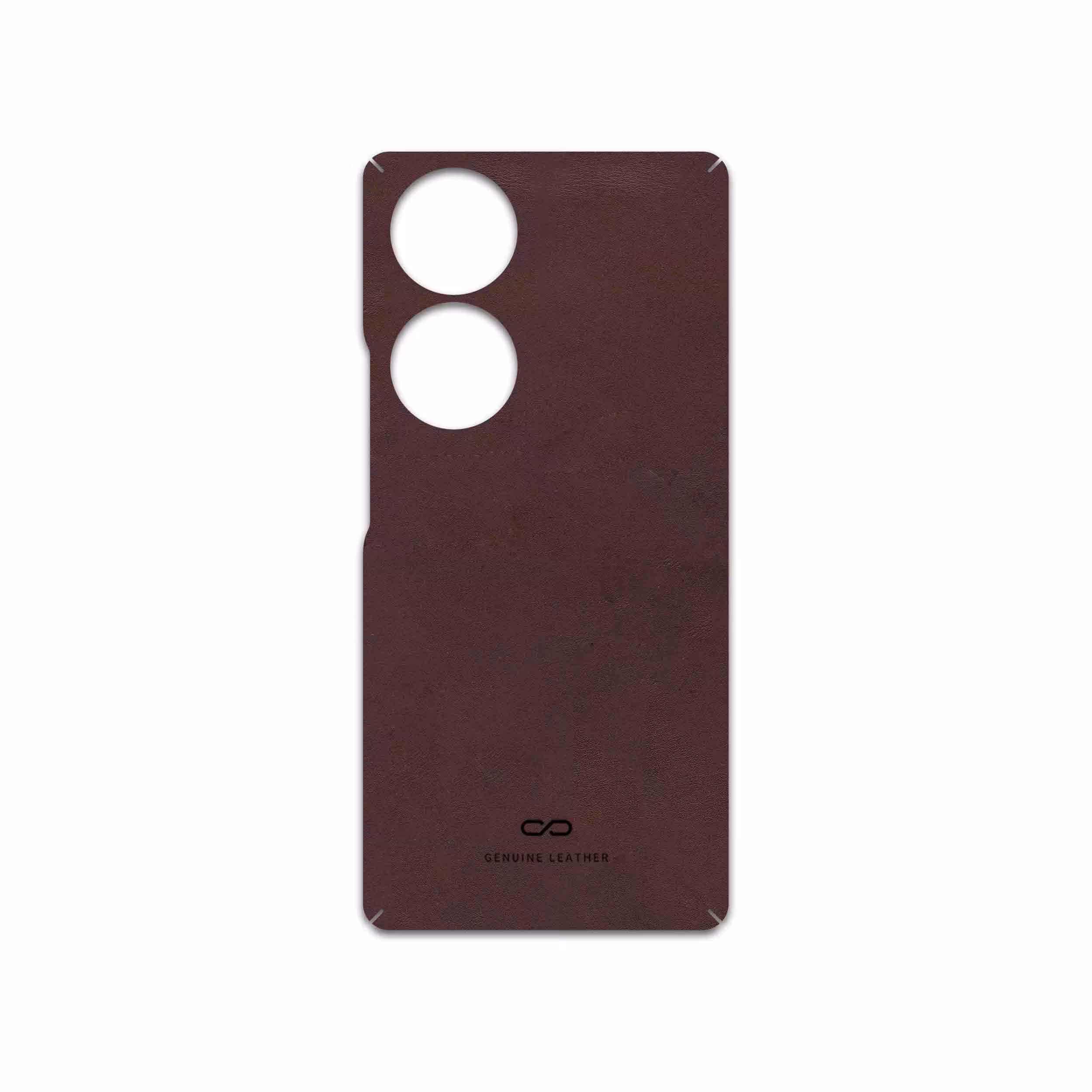 برچسب پوششی ماهوت مدل Matte-Dark-Brown-Leather مناسب برای گوشی موبایل آنر 70