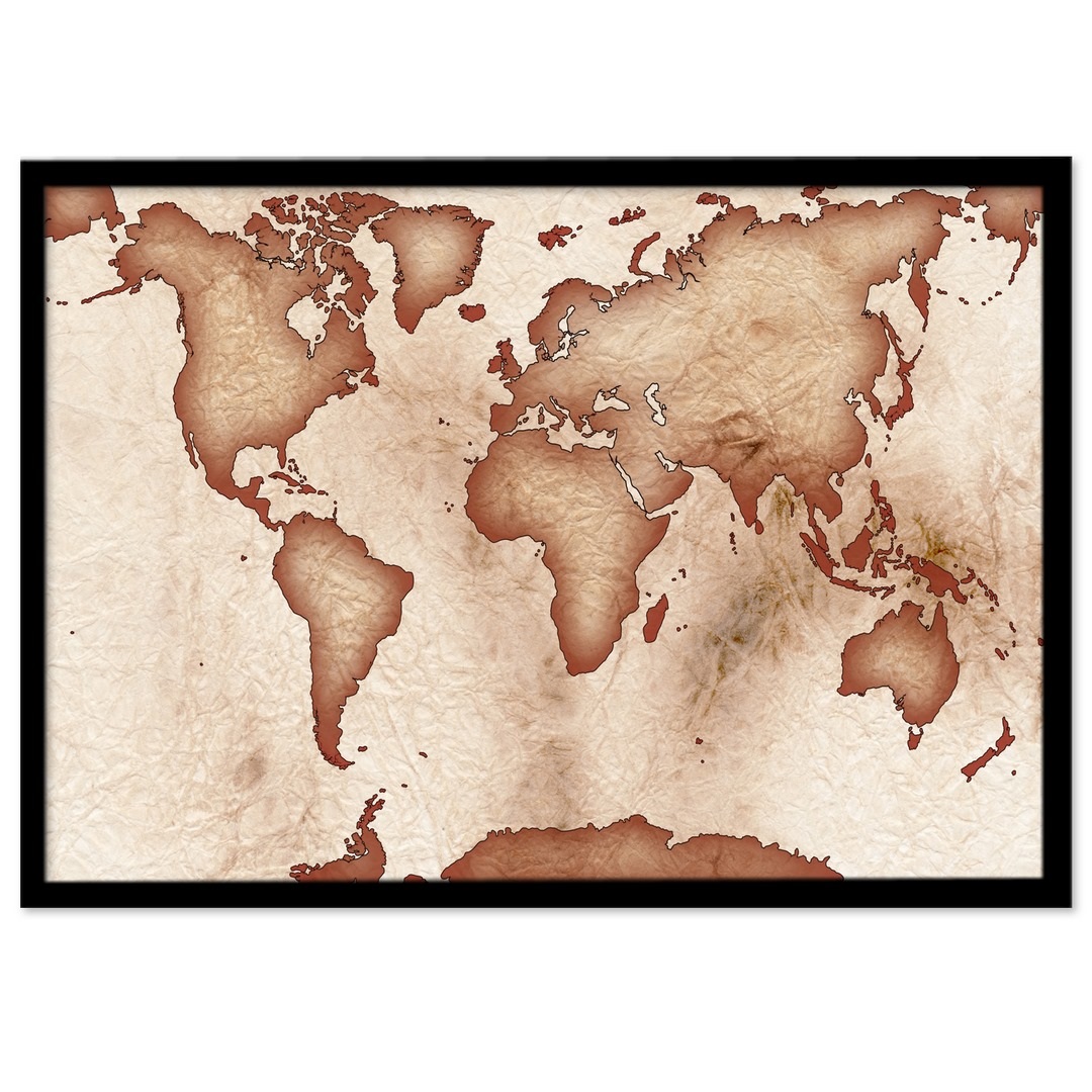 تابلو بکلیت طرح نقشه جهان مدل B-s392