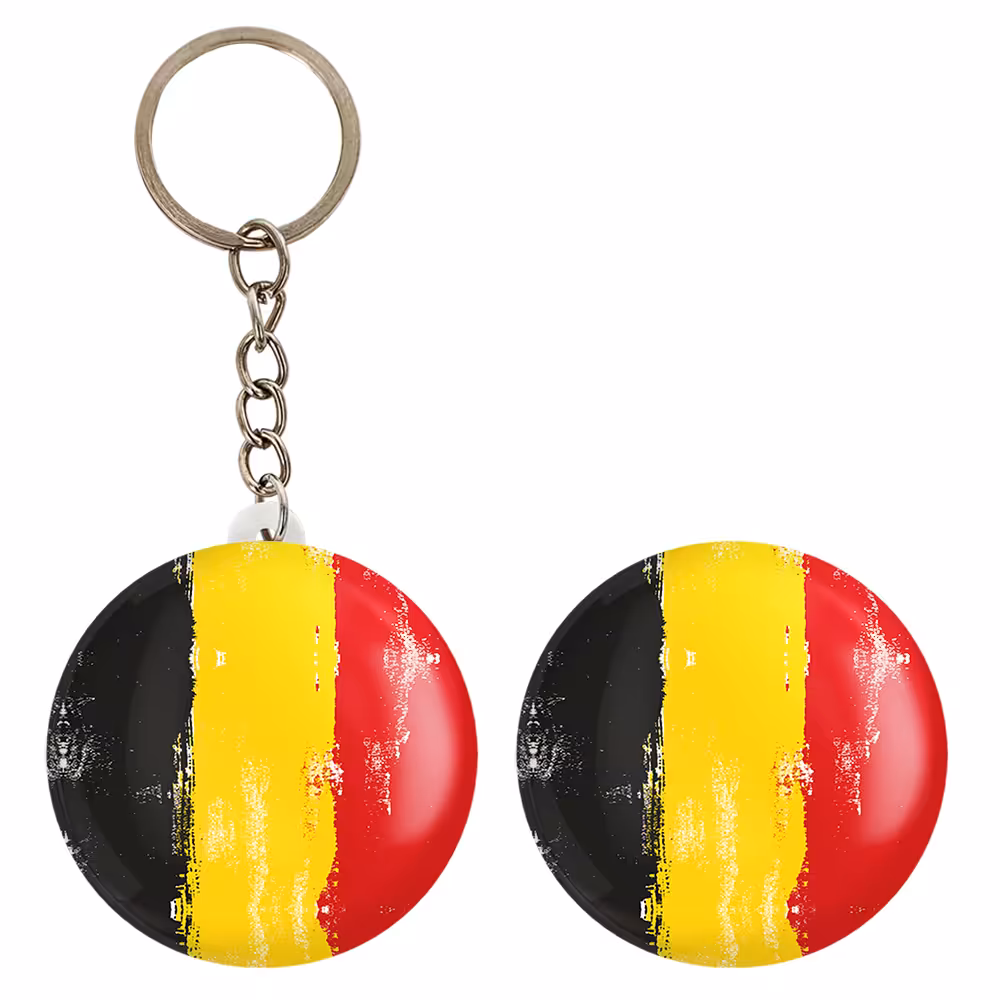 پیکسل خندالو مدل پرچم بلژیک کد 20697 به همراه جاکلیدی