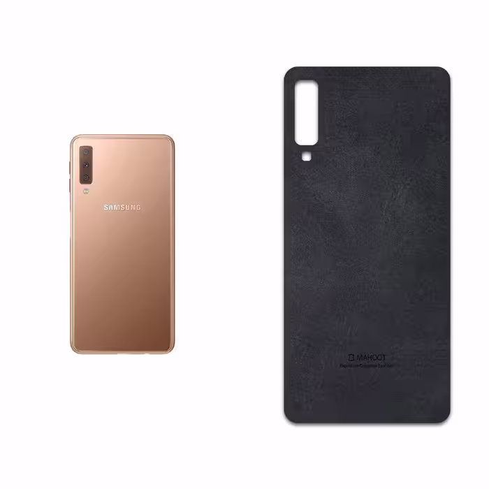 برچسب پوششی ماهوت مدل Graphite Buffalo Leather مناسب برای گوشی موبایل سامسونگ Galaxy A7 2018