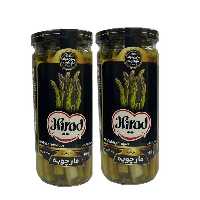 ترشی مارچوبه سبز در فلفل و سیر هیراد وزن 460 گرمی بسته ی 2 عددی