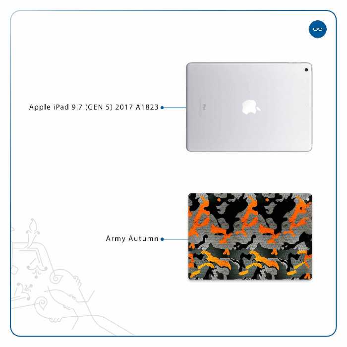 برچسب پوششی ماهوت مدل Autumn-Army مناسب برای تبلت اپل iPad 9.7 (GEN 5) 2017 A1823