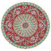 وکتور شمسه سنتی رنگی | گرافیک با طعم تربچه