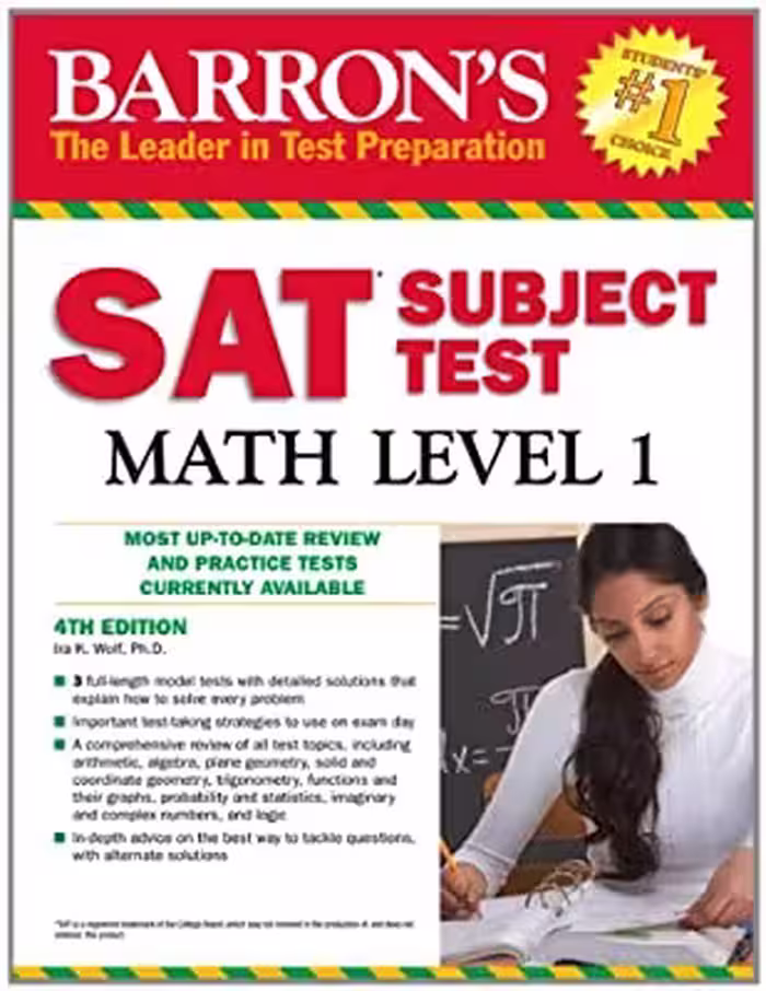 کتاب Barrons SAT Subject Test Math Level 1 4th Edition