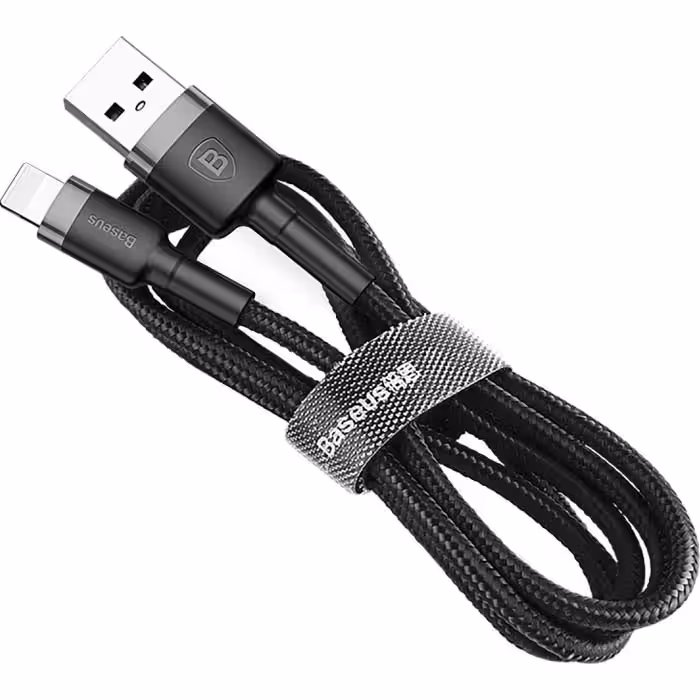کابل شارژ USB به لایتنینگ بیسوس مدل Cafule CALKLF-BG1 طول 1 متر توان 2.4 آمپر