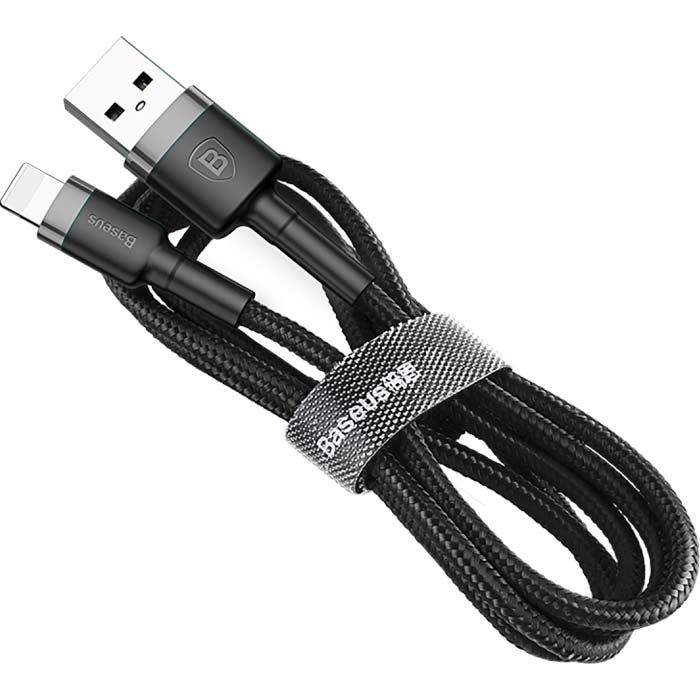 کابل شارژ USB به لایتنینگ بیسوس مدل Cafule CALKLF-BG1 طول 1 متر توان 2.4 آمپر