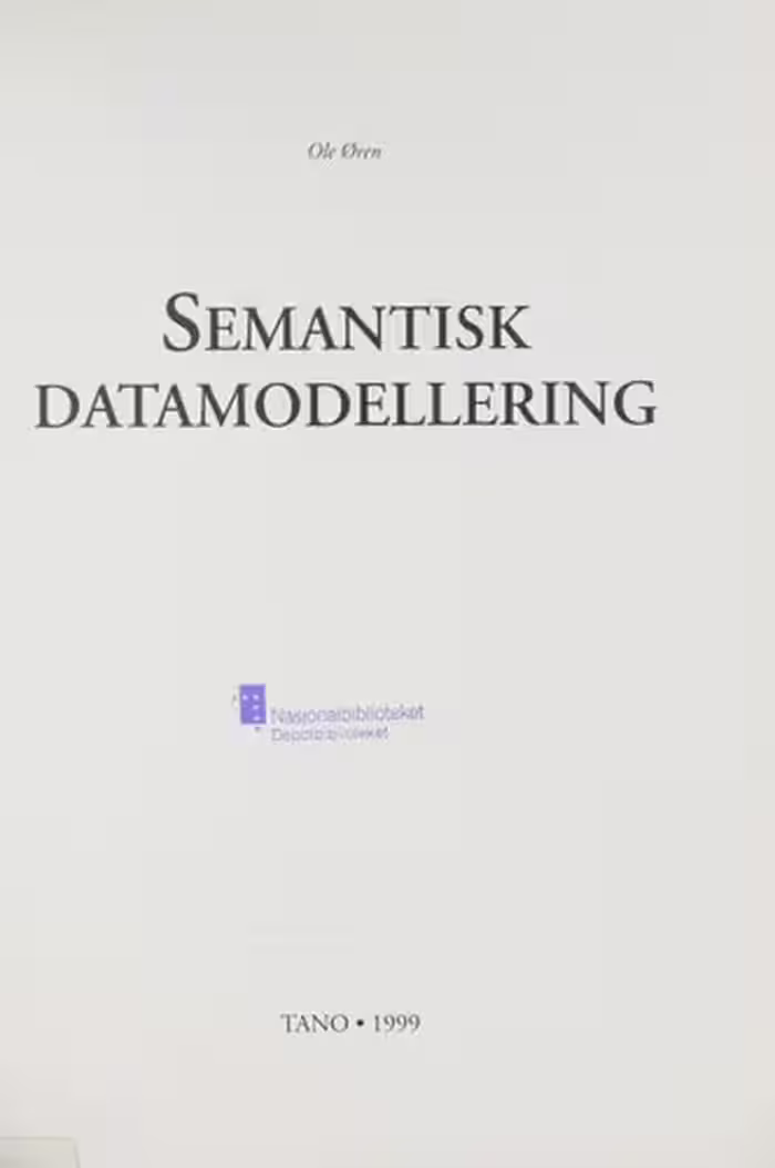 خرید و دانلود نسخه کامل کتاب Semantisk datamodellering