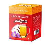 نوشیدنی فوری خاکشیر و زعفران شش و شش  بسته 20 عددی