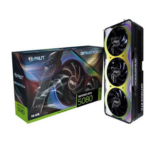 خرید کارت گرافیک Palit GeForce RTX 5080 GameRock 16GB با بهترین قیمت