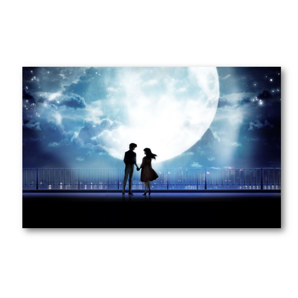 تابلو شاسی مدل عاشقانه زیر نور ماه