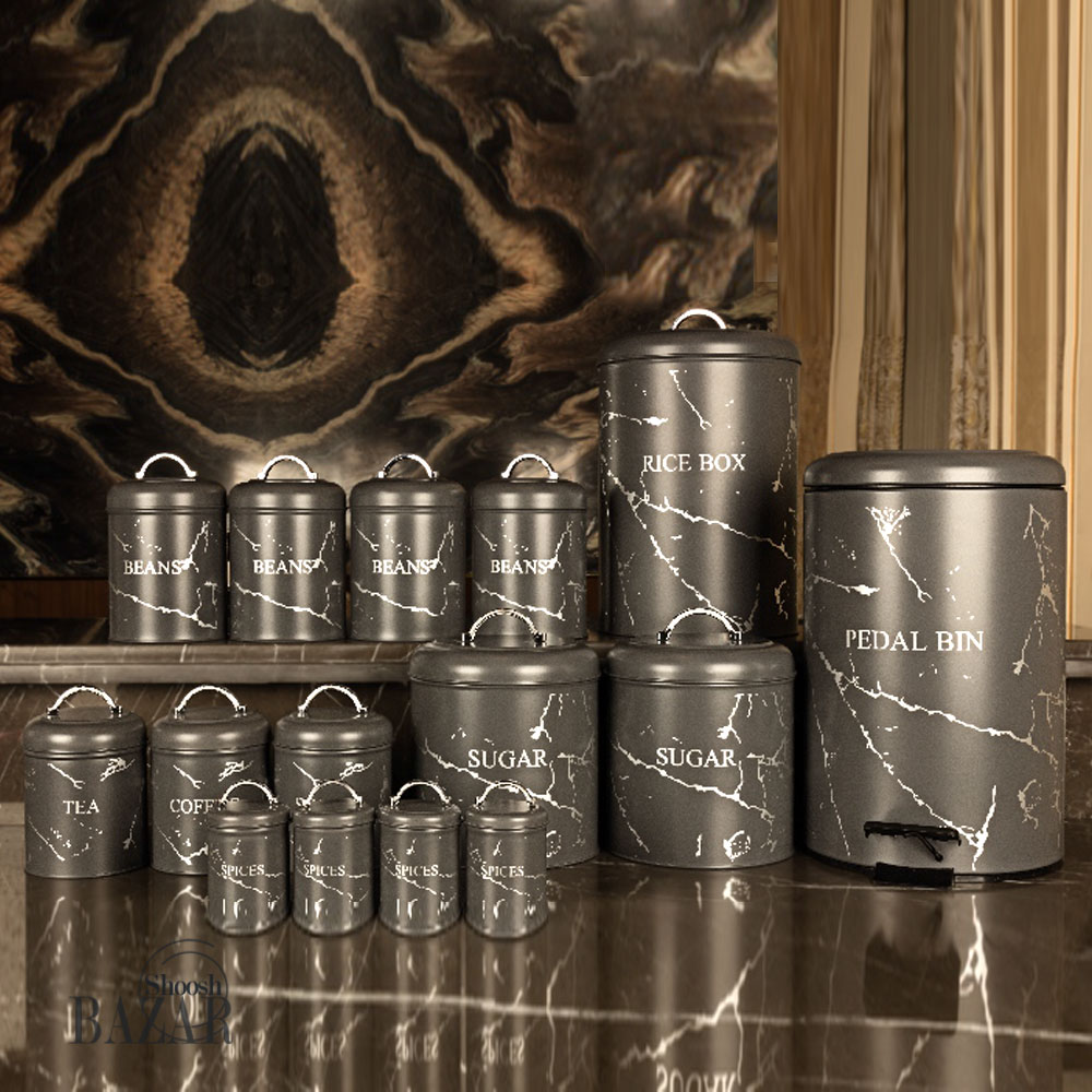 سرویس آشپزخانه 1 15 پارچه بی وی کی مدل ماربل کد 805585