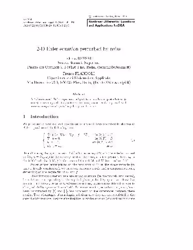 خرید و دانلود نسخه کامل کتاب 2-D Euler equation perturbed by noise