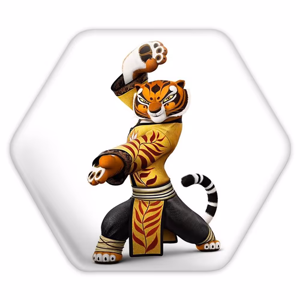 پیکسل خندالو طرح پاندا کونگ فو کار مدل شش ضلعی کد 1378