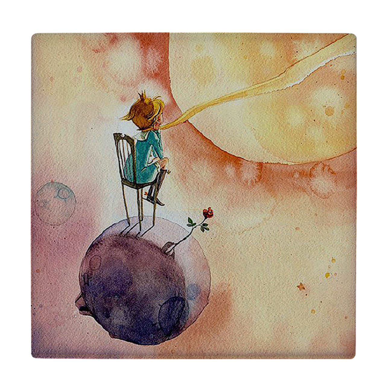 کاشی کارنیلا طرح شازده کوچولو مدل لوحی کد WKB884 