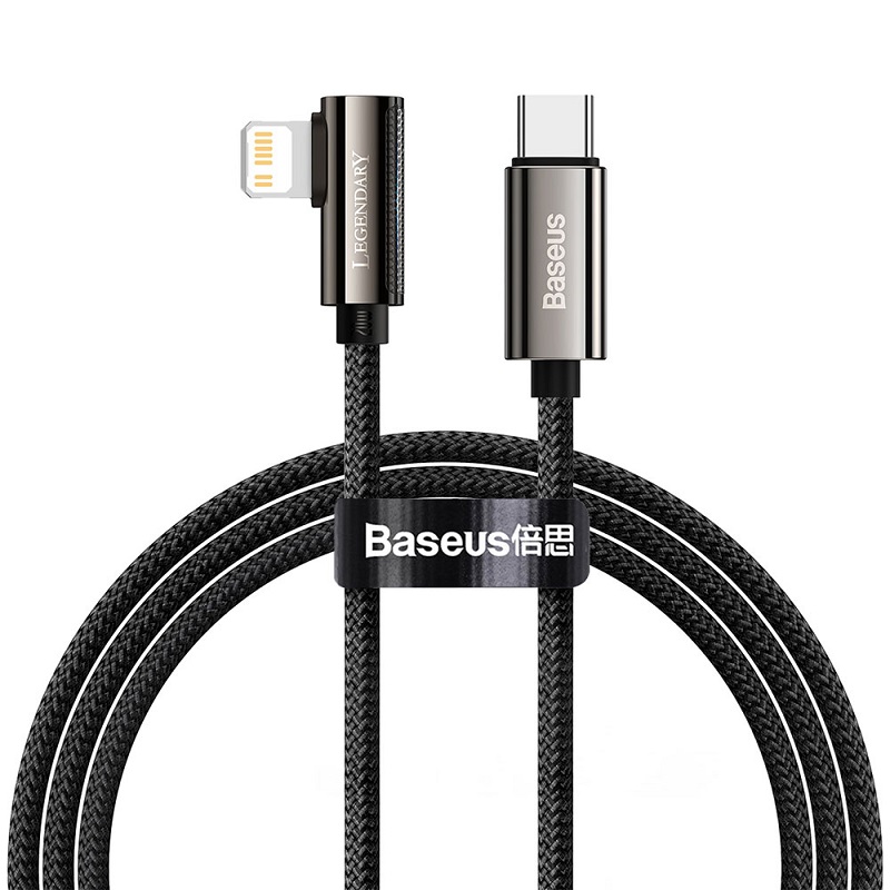 کابل لایتنینگ به Type-C بیسوس Baseus Legend Elbow Type C to iP PD CATLCS-01 طول 1 متر و توان 20 وات
