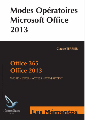 خرید و دانلود نسخه کامل کتاب Modes opératoires Microsoft Office 2013