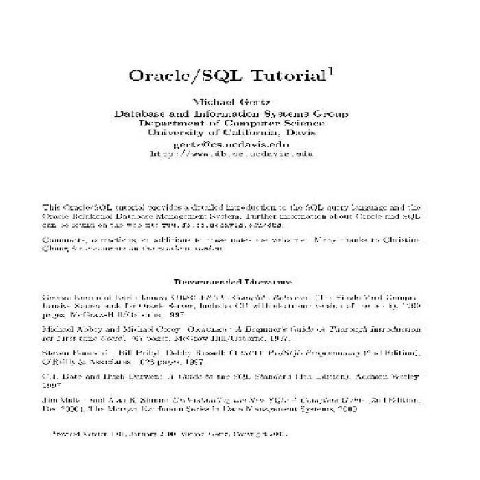 خرید و دانلود نسخه کامل کتاب Oracle/SQL Tutorial