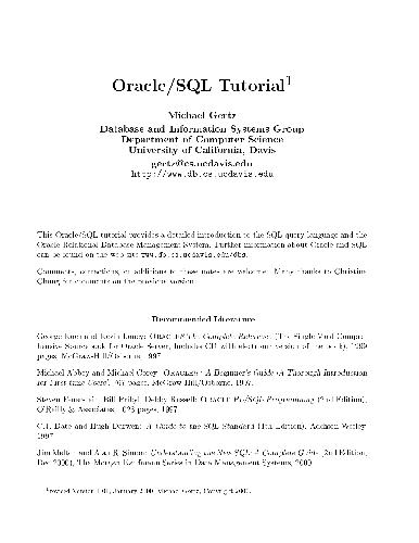 خرید و دانلود نسخه کامل کتاب Oracle/SQL Tutorial