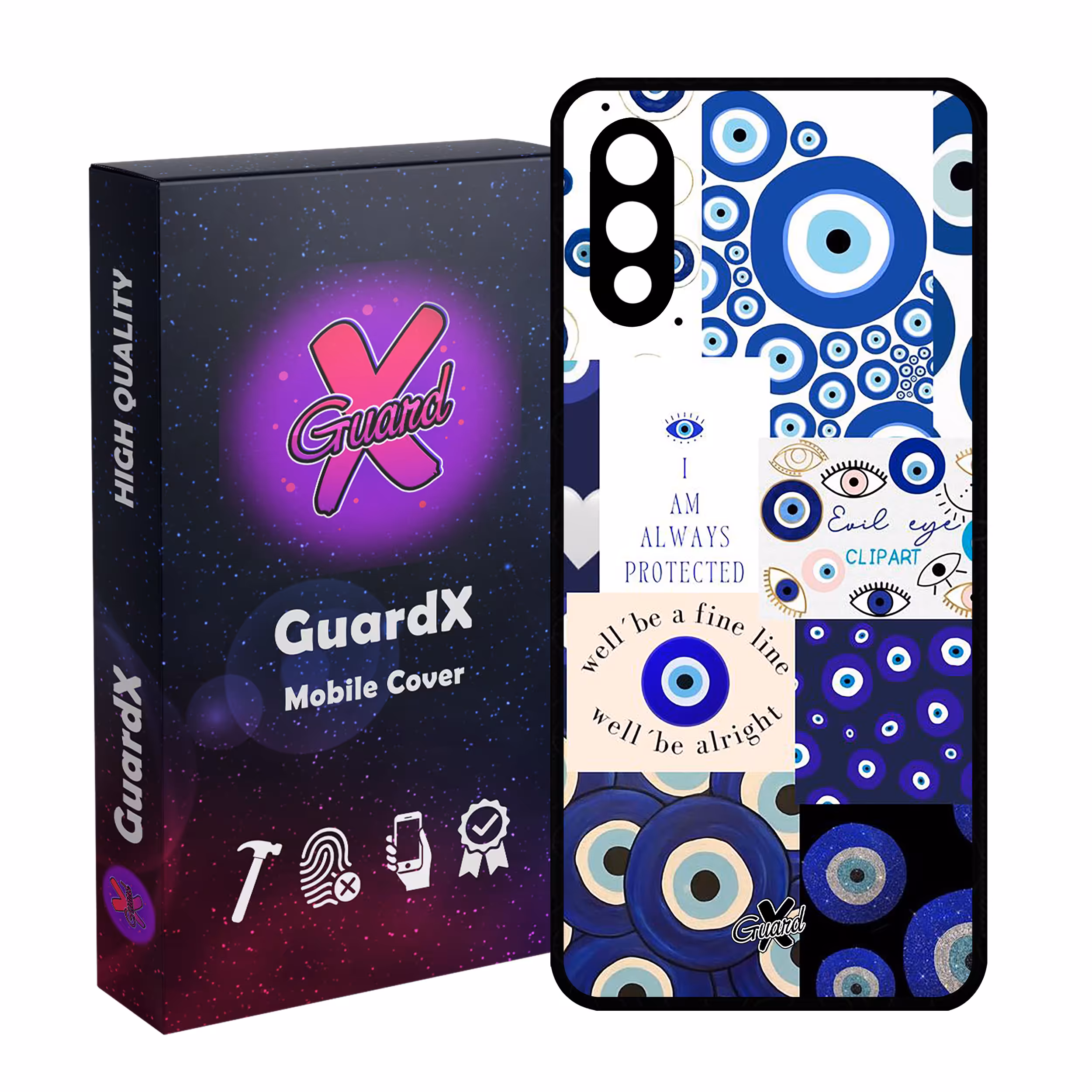 کاور گارد ایکس طرح چشم نظر مدل Glass10430 مناسب برای گوشی موبایل سامسونگ Galaxy A02 / M02