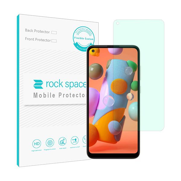 گلس سامسونگ A11 مدل نانو هیدروژل گرین لایت برند راک اسپیس کد S