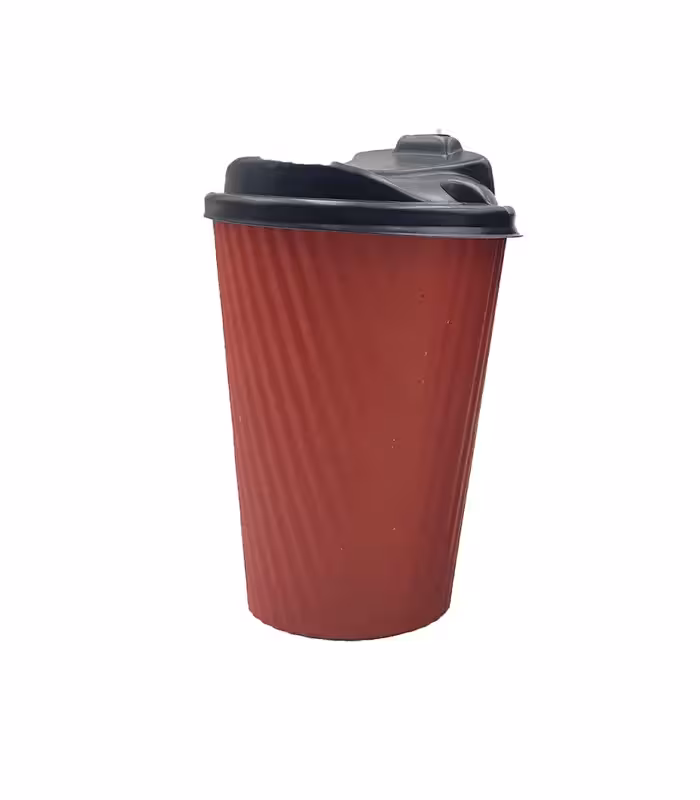 لیوان یکبار مصرف مدل کاغذی دو جداره دربدار 360 بسته 300 عددی