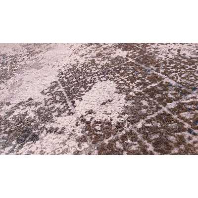 فرش ماشینی زمرد مشهد طرح پتینه کد TA123 زمینه طوسی