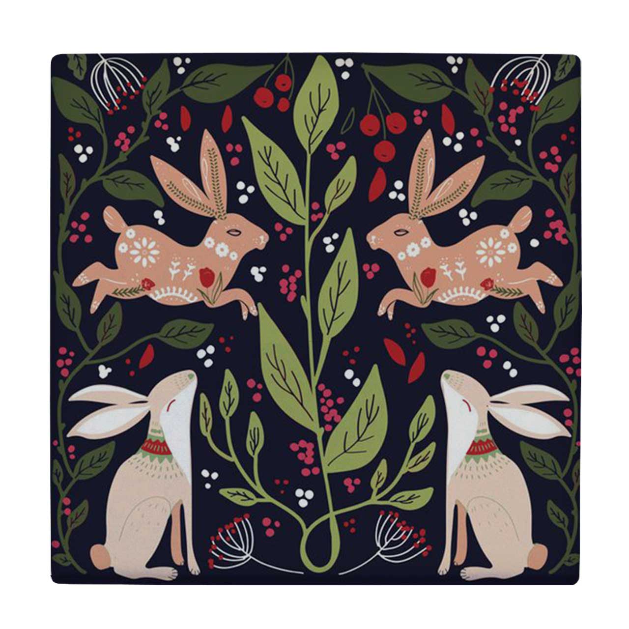  کاشی کارنیلا طرح نقاشی خرگوش ها کد wkk3258