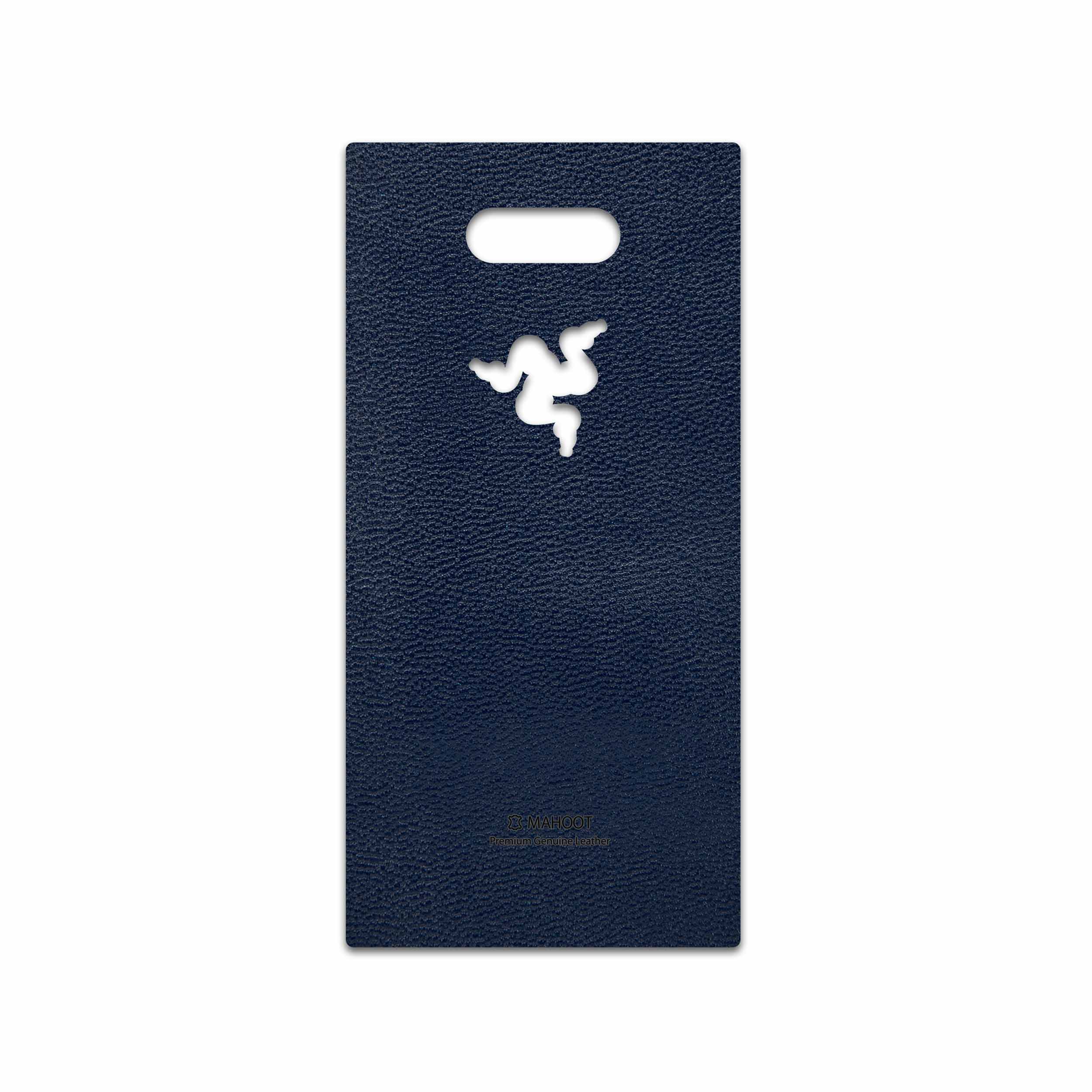 برچسب پوششی ماهوت مدل Deep-Blue-Leather مناسب برای گوشی موبایل ریزر Phone 2