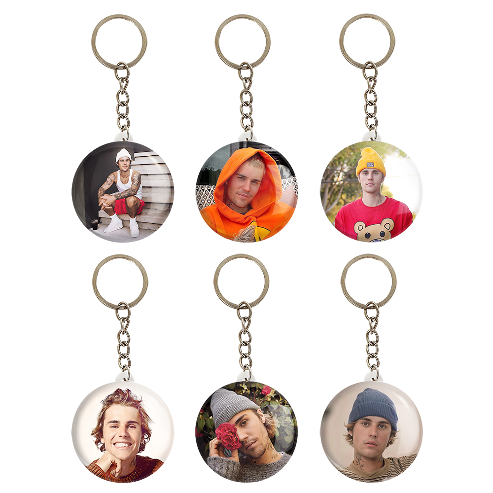 جاکلیدی خندالو مدل جاستین بیبر Justin Bieber کد 1086B مجموعه 6 عددی