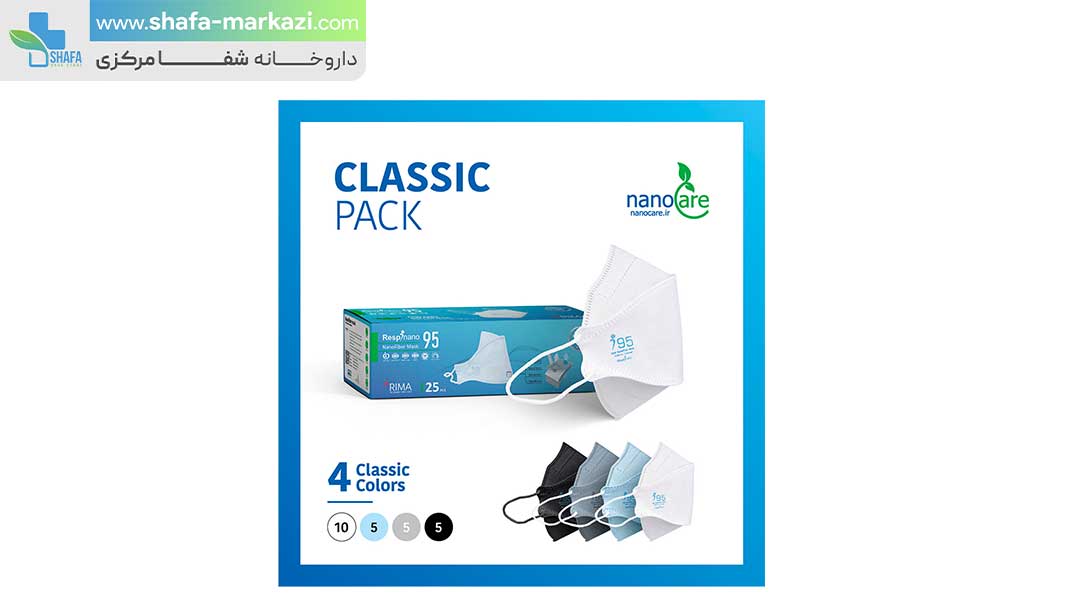 ماسک تنفسی بدون سپاپ رسپی نانو کلاسیک 95 ریما | RIMA respinano classic 95 face mask