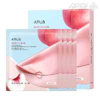 ماسک ورقه ای روشن کننده آنوا حاوی عصاره هلو و نیاسین بسته 4 عددی