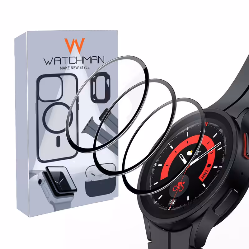محافظ صفحه نمایش نانو واچ من مدل pmma-WM مناسب برای ساعت هوشمند سامسونگ Galaxy Watch 4/5/6/7/fe سایز 40 میلی متری بسته سه عددی | کالا برتری