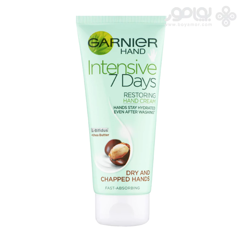 کرم دست گارنیر مدل INTENSIVE 7 DAYS حاوی شی باتر حجم 100 میل