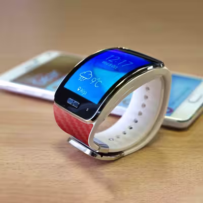 برچسب ماهوت طرح Red-Fiber مناسب برای ساعت هوشمند سامسونگ Galaxy Gear S